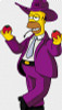 homer simpson purple homer Sticker