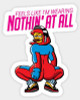 SIMPSONS NED FLANDERS NOTHING AT ALL STICKER