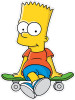 simpsons bart SKATE BOARD Sticker 4