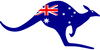 Australia flag kangaroo shaped sticker