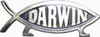 Darwin Fish Chrome Emblem