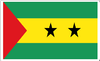 SoTom & Predncipe Flag Decal