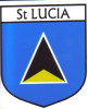 St Lucia Flag Crest Decal Sticker