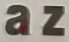 Style 3 Lower Case Chrome Letters a-z 2.2"