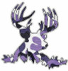 Deer Head Decal 55 - Camo Purple