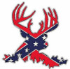 Deer Head Decal 55 - Flag Rebel