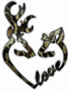 DEER HEADS HEART FILLS with LOVE skin snake