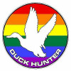 Duck Hunter Circle Decal 88 - Flag Pride
