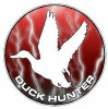 Duck Hunter Circle Decal 88 - Lightning Red