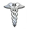 Caduceus Symbol Chrome Car Emblem