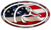 Duck Hunting Oval Decal 66 - Flag USA