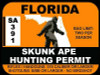 Florida SKUNK BIGFOOT HUNTING STICKER