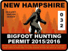 NEW HAMPSHIRE BIGFOOT HUNTING STICKER