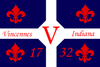 Indiana Vincennes City Flag Sticker