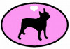 Boston Terrier Decal PINK