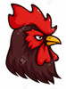 ROOSTER ANIMAL STICKER HEAD