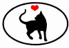 Cat Decal oval