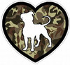 PITBULL HEART STICKER FILLS camo brown