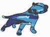 PITBULL STICKER FILLS camo blue
