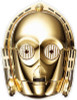 STAR WARS C3PO HEAD SHOT COLOR STICKER
