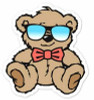 TEDDY BEAR BARTHOLOMEW SUNGLASS STICKER