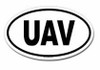 uav oval decal