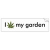 pot leaf my garden bumper sticker