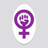Girl Power Sticker Feminist's Sticker Oval