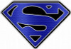 Superman Shield CARBON FIBER Blue