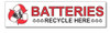 battery recycling HERE-sticker