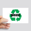 Please Recycle Sticker Rectangle Sticker
