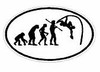 Evolution Sport Stickers POLE VAULT - OVAL W