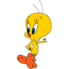 Tweety Bird Decal Leaning