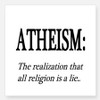 atheism shirt square free thinking sticker