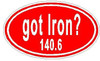 Oval Running Decals Got Iron 140.6 Sticker J