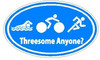 Oval Running Decals Threesome Sticker F