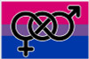 bisexual flag and symbol sticker