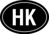 Hongkong Oval Sticker