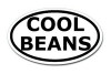 cool beans bumper oval sticker