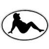 Mudflap Man Oval Decal 17b