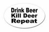 Dring Beer Deer Oval Decal
