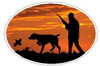 Oval Hunting Dog Decal 01