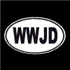 WWJD Oval Decal
