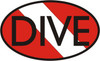 Dive Flag Oval Sticker