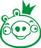 Angry Birds King Pig Diecut Vinyl Decals