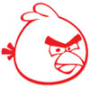 Angry Birds Red 2 Diecut Vinyl Decal