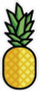 Pineapple stickers food sticker