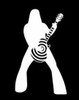 Black Misic Guitar Decal Sticker