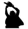 LEATHERFACE CHAINSAW DIECUT DECAL 2