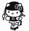 HK Roller Derby Car Girl Decal Vinyl Sticker